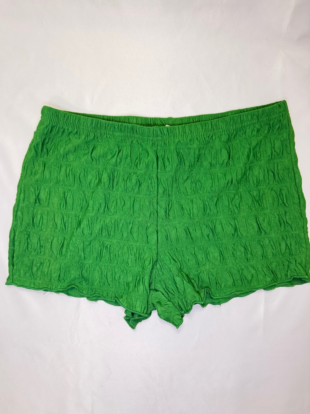 Shein Green Ruched Shorts